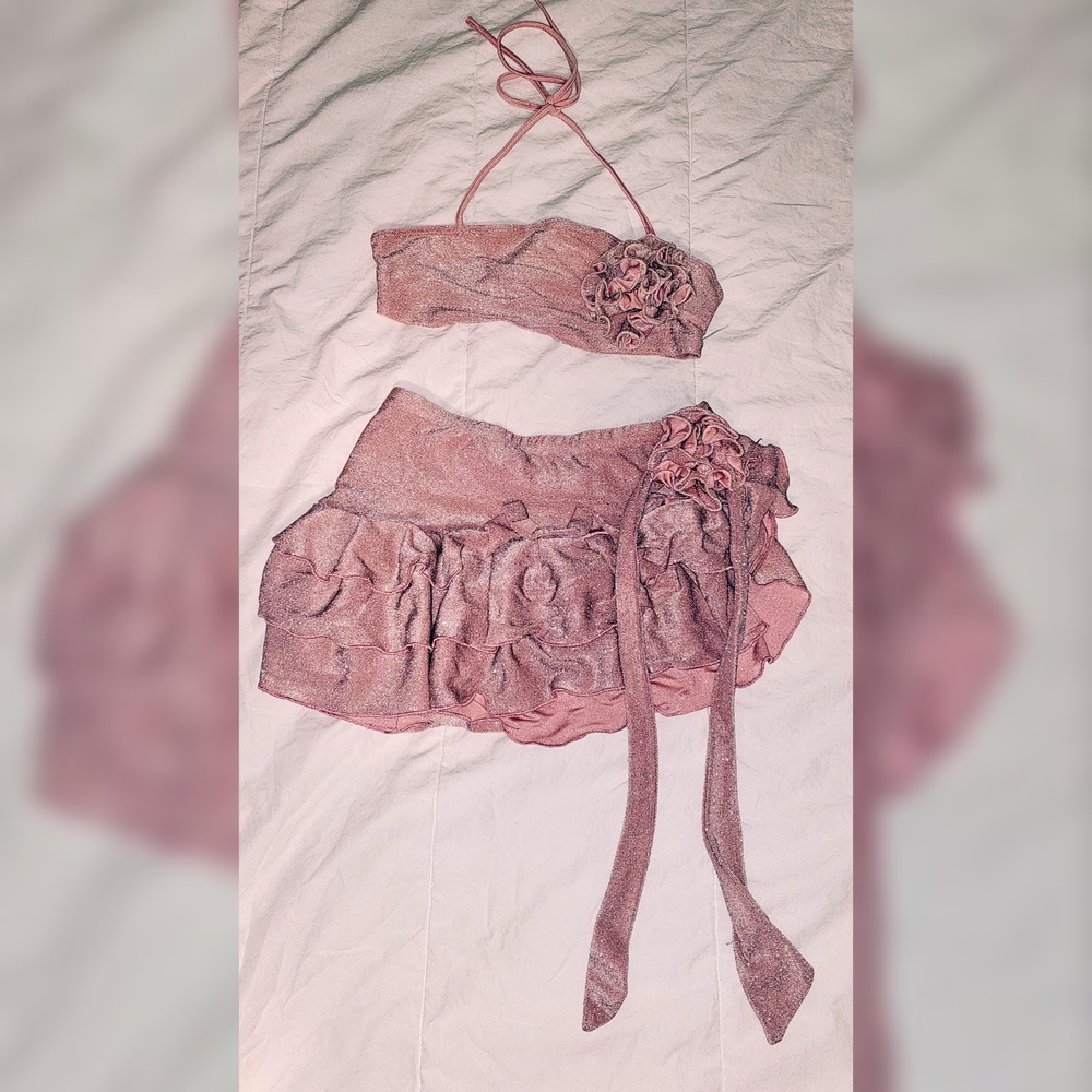 Pink Floral Two-Piece Set
